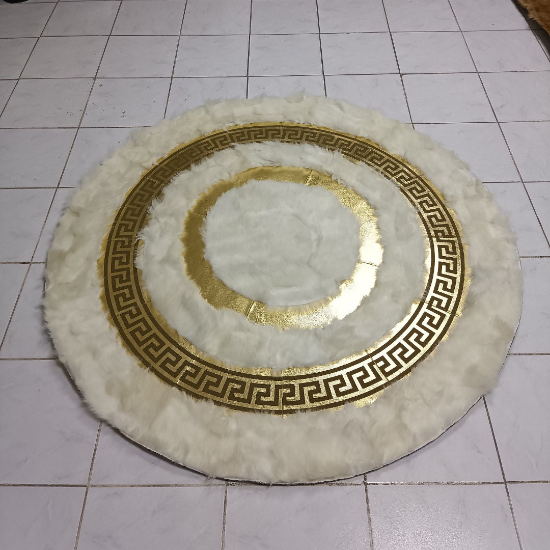 Luxurious White Sheepskin Rug, White Round Area Rug for Living Room Decor, Sheepskin Area Round Rugs, Rugs For Living Room, New Home Gift
