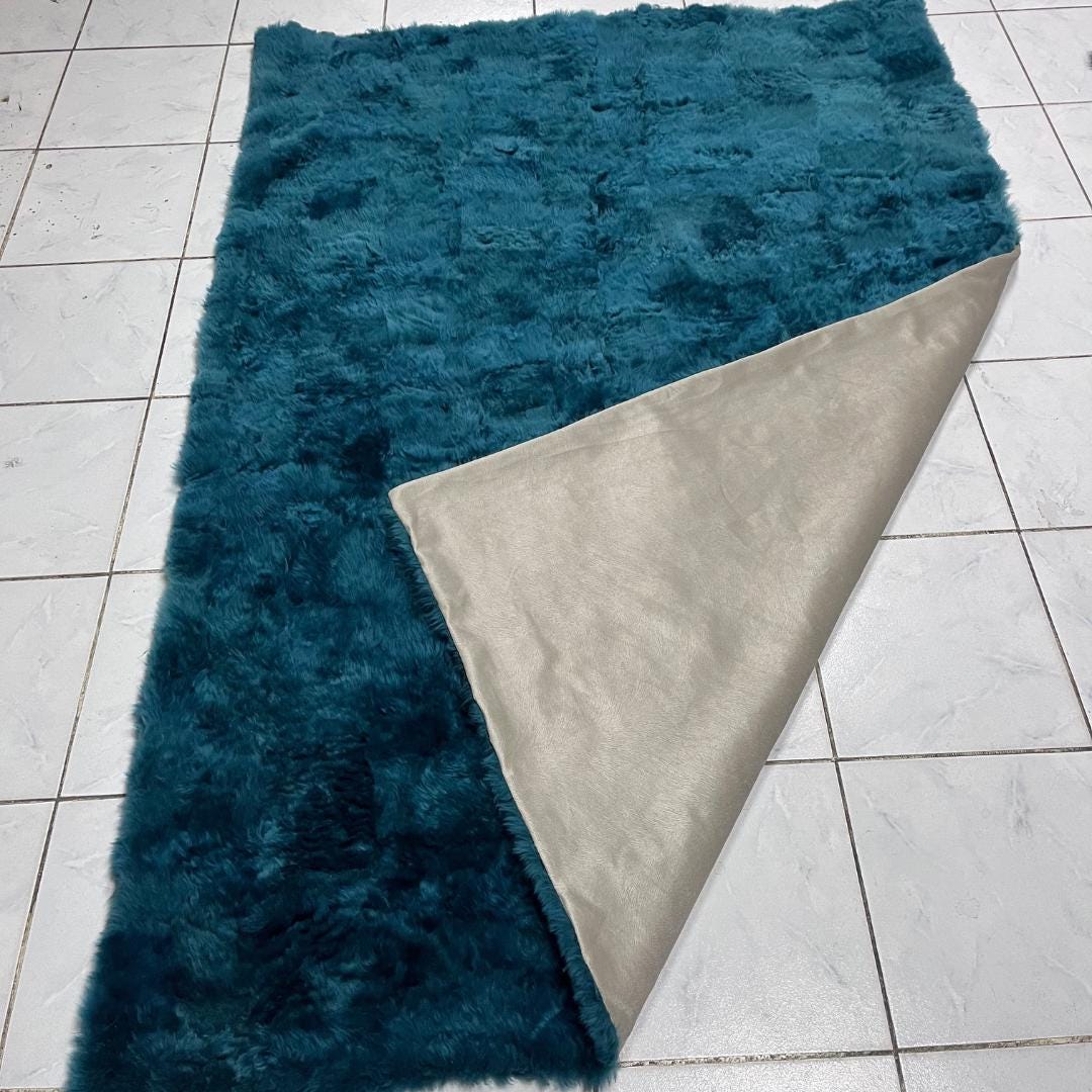 Sheepskin Leather Throw Blanket - Soft Sheepskin Throw - Real Fur Blanket - Luxury Blanket - Genuine Sheepskin Fur Throw - Fur Bedspread