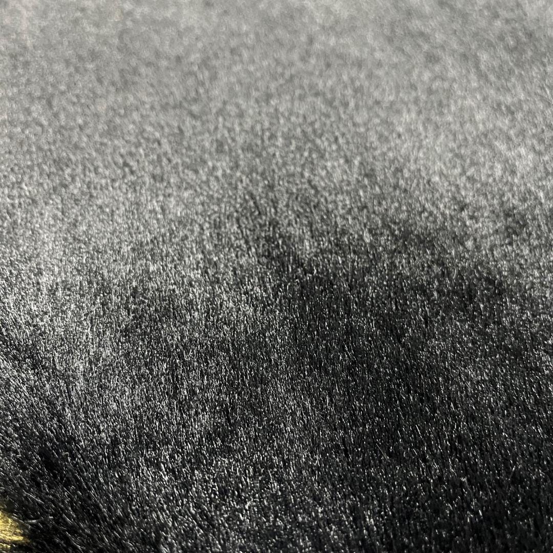 Black Faux Leather Round Rug: Handmade Shaggy Home Decor - BuzzLeatherCarpetBlack Faux Leather Round Rug: Handmade Shaggy Home Decor