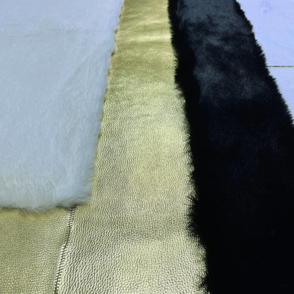 Black Shaggy Faux Fur Rug: Luxury Plush Area Rug - BuzzLeatherCarpetBlack Shaggy Faux Fur Rug: Luxury Plush Area Rug