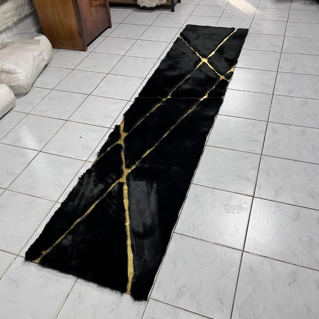 Black Shaggy Faux Fur Rug: Plush Soft Area Rug, Home Decor - BuzzLeatherCarpetBlack Shaggy Faux Fur Rug: Plush Soft Area Rug, Home Decor