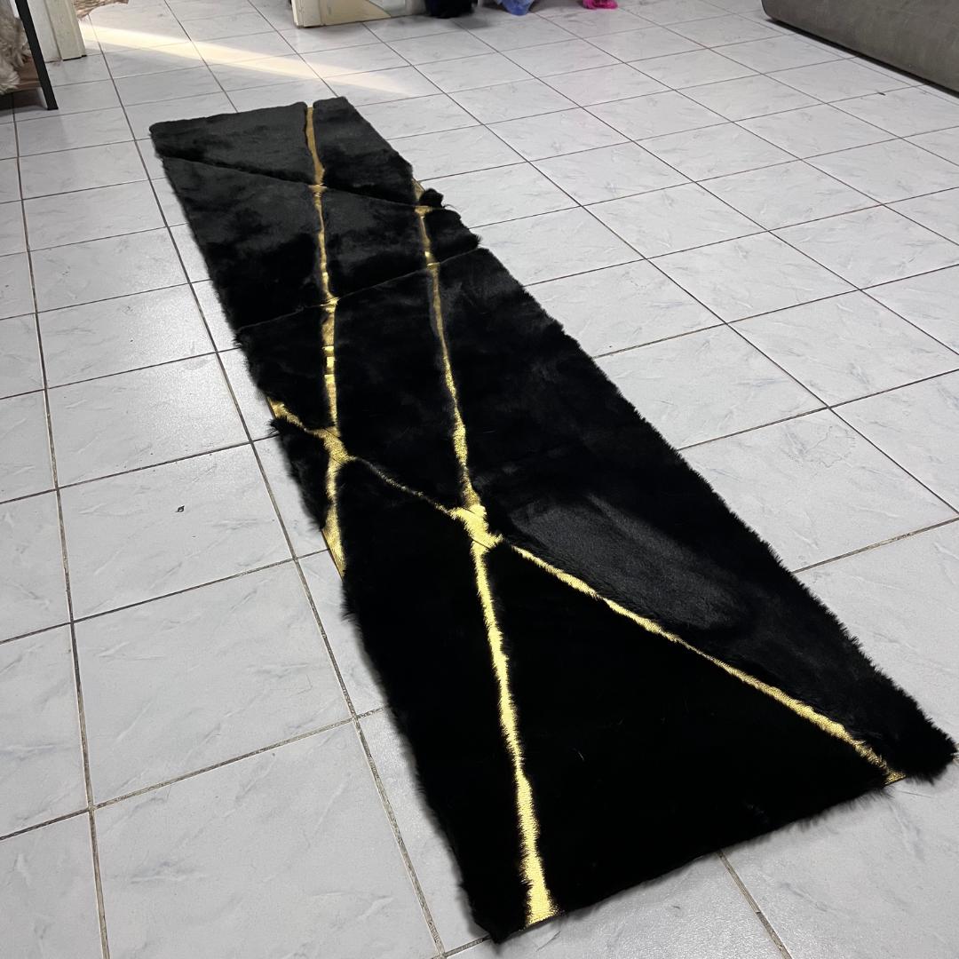 Black Shaggy Faux Fur Rug: Plush Soft Area Rug, Home Decor - BuzzLeatherCarpetBlack Shaggy Faux Fur Rug: Plush Soft Area Rug, Home Decor