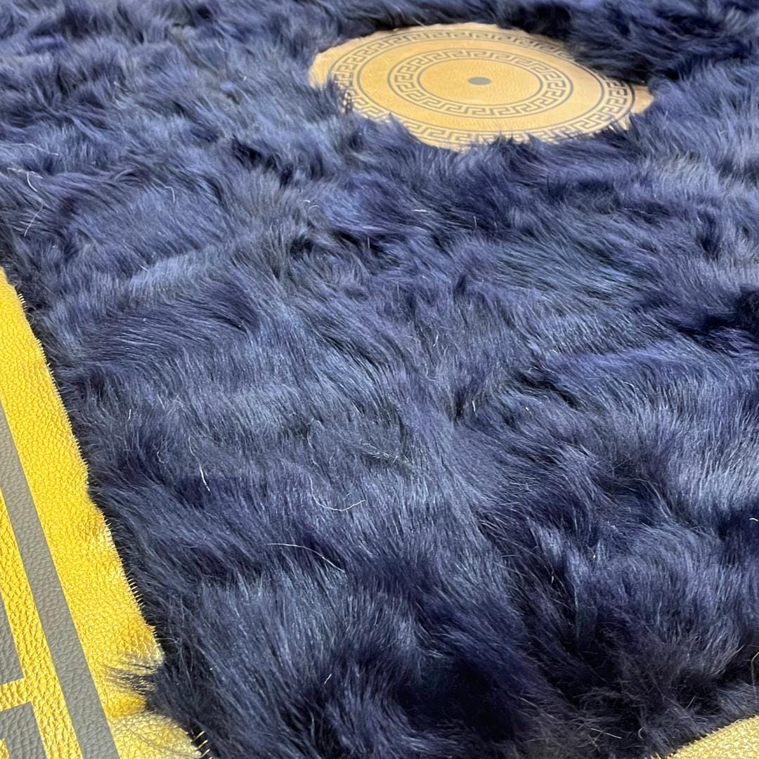 Handmade Beige - Gold Sheepskin Rug: Fluffy Area Rug - BuzzLeatherCarpetHandmade Beige - Gold Sheepskin Rug: Fluffy Area Rug