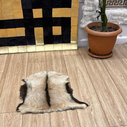 Handmade Brown Goatskin Rug: Scandinavian Minimalist Home Decor (41x52 cm / 16x20 inches) - BuzzLeatherCarpetHandmade Brown Goatskin Rug: Scandinavian Minimalist Home Decor (41x52 cm / 16x20 inches)