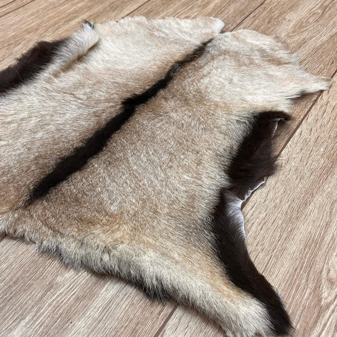 Handmade Brown Goatskin Rug: Scandinavian Minimalist Home Decor (41x52 cm / 16x20 inches) - BuzzLeatherCarpetHandmade Brown Goatskin Rug: Scandinavian Minimalist Home Decor (41x52 cm / 16x20 inches)