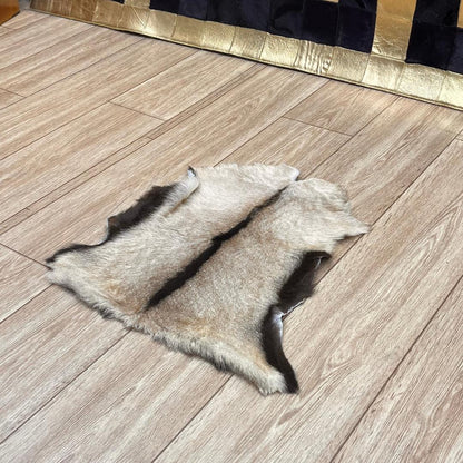 Handmade Brown Goatskin Rug: Scandinavian Minimalist Home Decor (41x52 cm / 16x20 inches) - BuzzLeatherCarpetHandmade Brown Goatskin Rug: Scandinavian Minimalist Home Decor (41x52 cm / 16x20 inches)