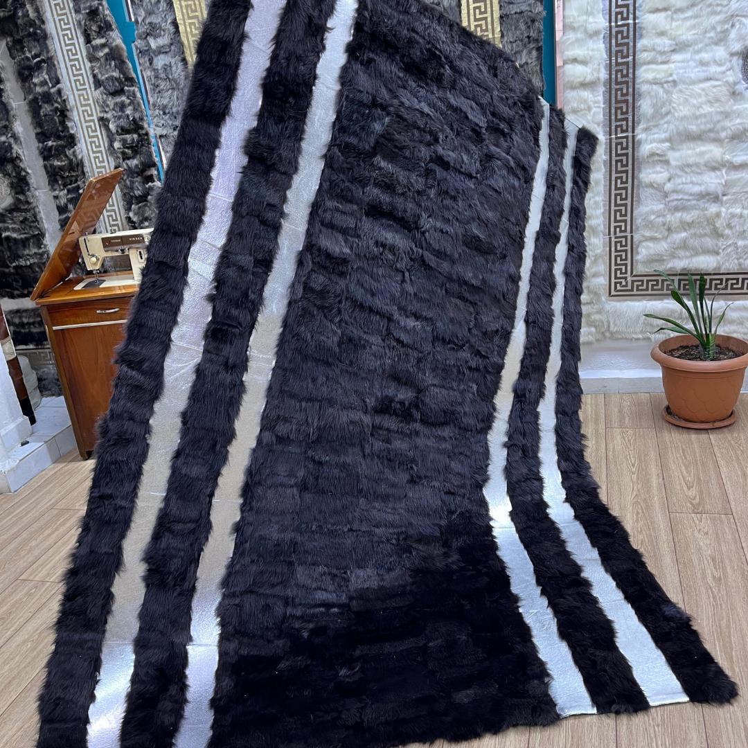 Handmade Brown Sheepskin Patchwork Rug - BuzzLeatherCarpetHandmade Brown Sheepskin Patchwork Rug