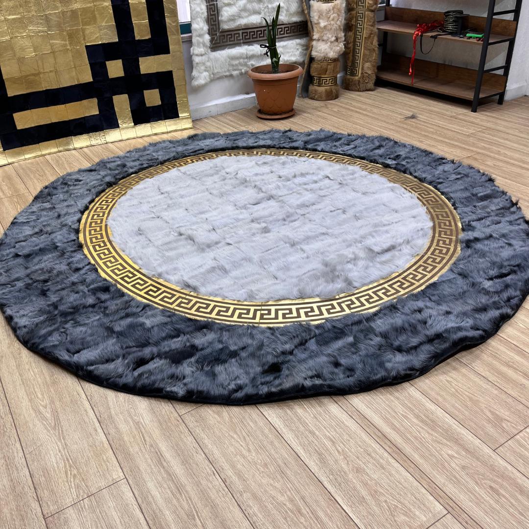 Handmade Gray Sheepskin Rug - BuzzLeatherCarpetHandmade Gray Sheepskin Rug