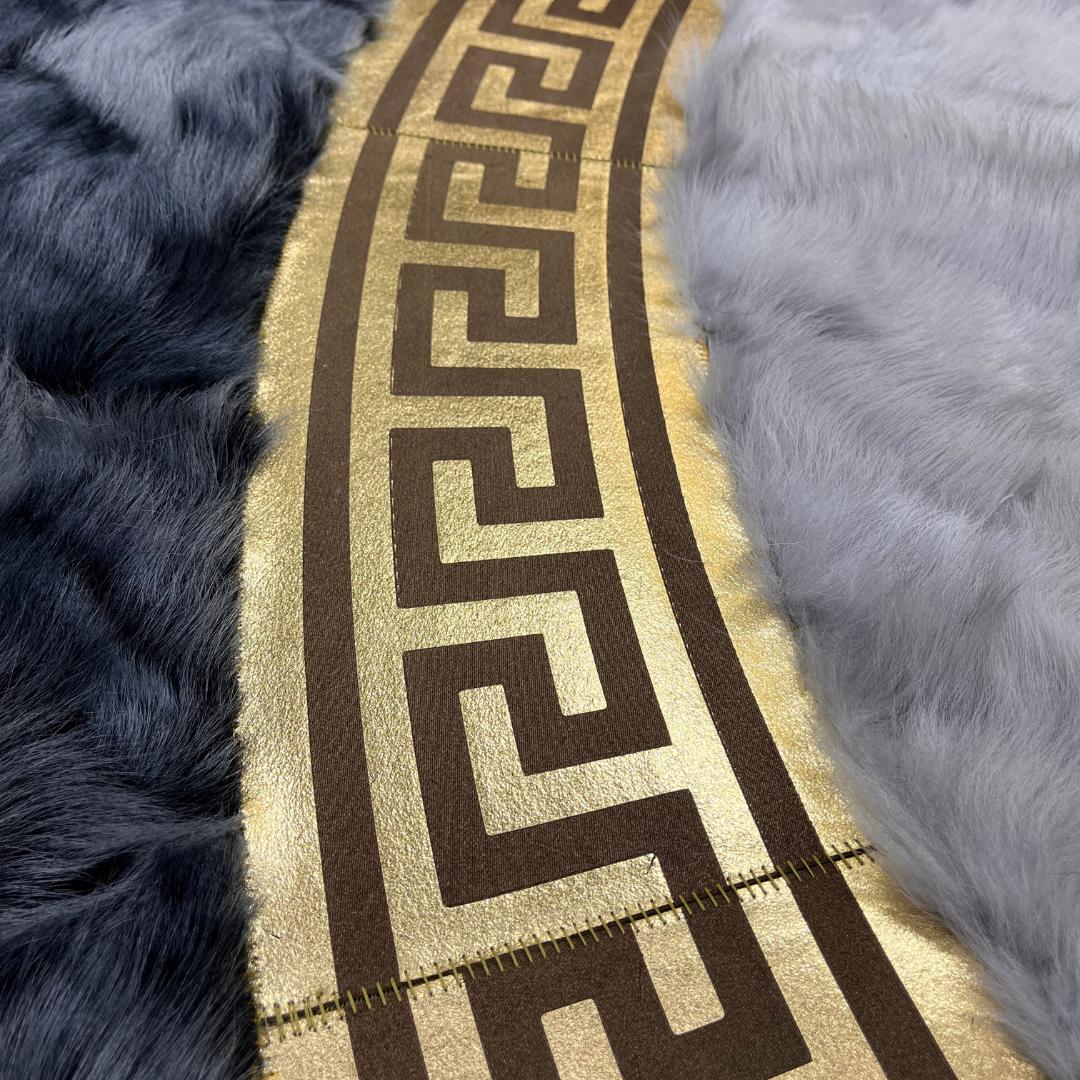 Handmade Gray Sheepskin Rug - BuzzLeatherCarpetHandmade Gray Sheepskin Rug