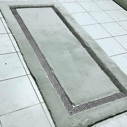 Handmade Gray - Silver Faux Fur Rug: Plush Shaggy Area Rug - BuzzLeatherCarpetHandmade Gray - Silver Faux Fur Rug: Plush Shaggy Area Rug