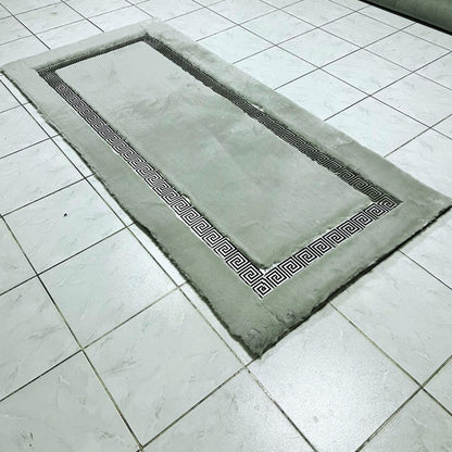 Handmade Gray - Silver Faux Fur Rug: Plush Shaggy Area Rug - BuzzLeatherCarpetHandmade Gray - Silver Faux Fur Rug: Plush Shaggy Area Rug