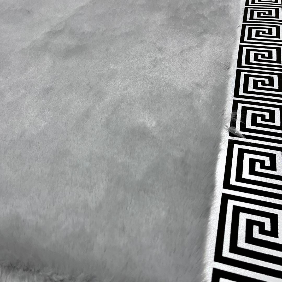 Handmade Gray - Silver Faux Fur Rug: Plush Shaggy Area Rug - BuzzLeatherCarpetHandmade Gray - Silver Faux Fur Rug: Plush Shaggy Area Rug