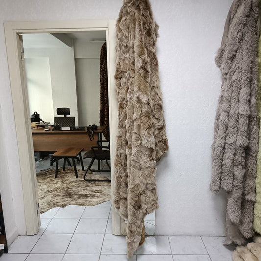Ultra Soft High Quality Leather Leopar PatternNatural Sheepskin Blanket, Cozy Fur Throw Blanket, Soft Fur Bed Cover, Kingsize Blanket
