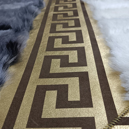 Gray Sheepskin Rug - Gray-White Sheepskin Rug - Fluffy Area Rugs - Soft Area Rug - Rugs for Living Room - Wool Area Rug - Mother's Day Gift