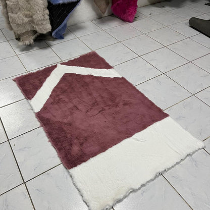 White-Pink Plush Prayer Rug | Islamic Muslim Gift for Men & Women | Perfect Muslim Wedding Present, Soft Comfortable