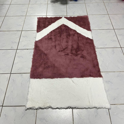 White-Pink Plush Prayer Rug | Islamic Muslim Gift for Men & Women | Perfect Muslim Wedding Present, Soft Comfortable
