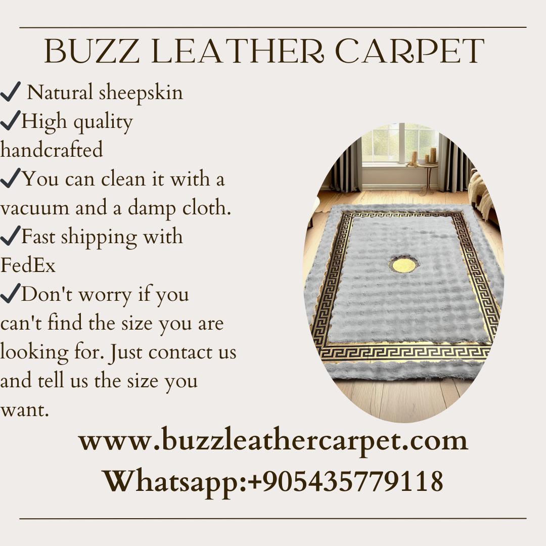 White Plush Rug | Modern White-Silver Plush Area Rug, Soft Faux Fur Carpet for Living Room, Bedroom, & Nursery Décor