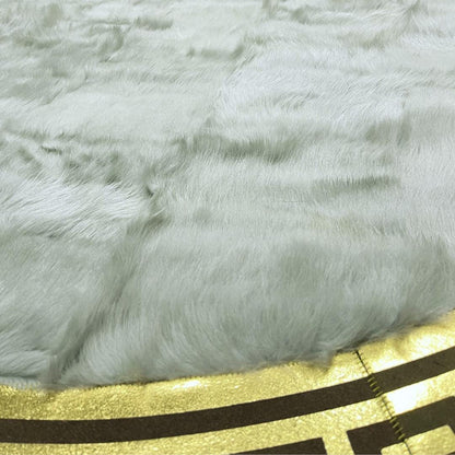 Quality Gray Sheepskin Rug, Gray Round Sheepskin Rug, Rugs for Living Room, Sheepskin Area Rugs, Patchwork Area Rugs, Fluffy Area Rugs