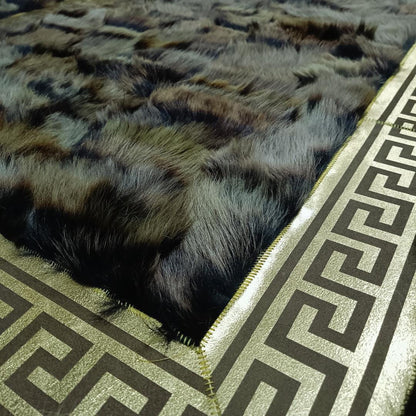 Natural Brown Sheepskin Rug, Brown-Gold Sheepskin Area Rug, Shaggy Area Rugs, Rugs For Living Room, Wool Area Rugs, Mother's Day Gift