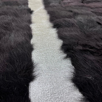 Natural Brown-Silver Sheepskin Rug, Handmade Sheepskin Area Rugs, Rugs For Living Room, Soft Wool Area Rugs, Home Decor&New Home Gifts