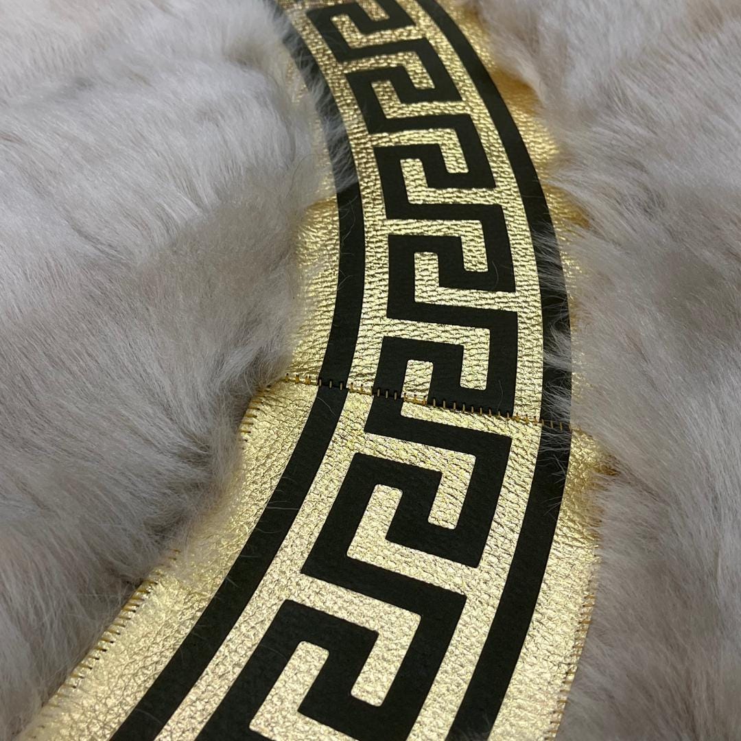 Luxury Beige Round Sheepskin Rug - BuzzLeatherCarpetLuxury Beige Round Sheepskin Rug