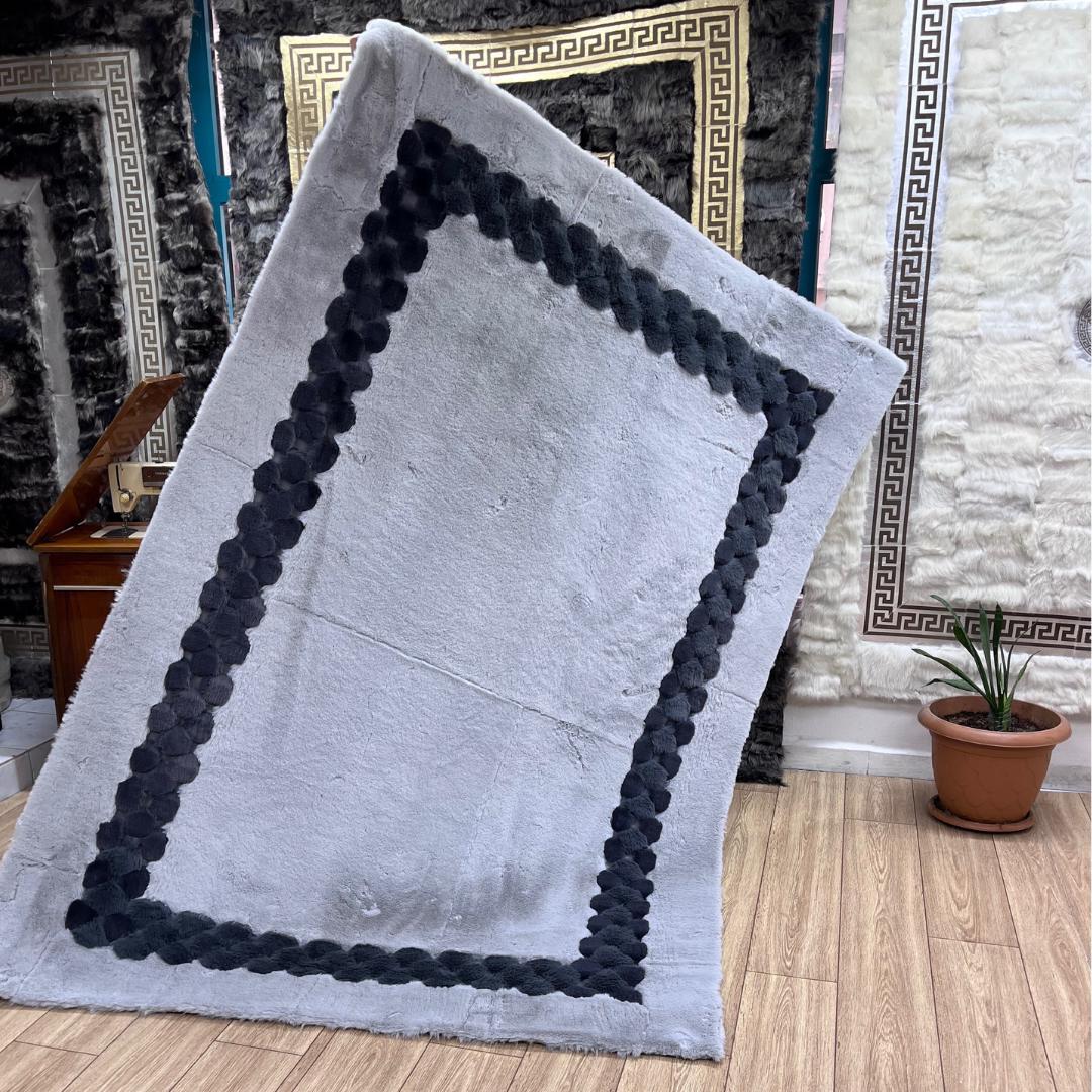 Luxury Gray Faux Fur Rug: Plush Shaggy Area Rug - BuzzLeatherCarpetLuxury Gray Faux Fur Rug: Plush Shaggy Area Rug