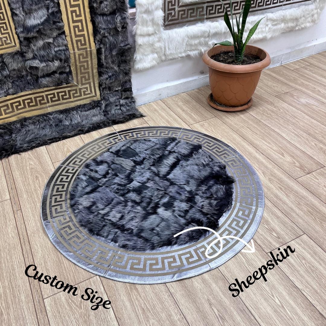 Luxury Gray Sheepskin Rug - BuzzLeatherCarpetLuxury Gray Sheepskin Rug