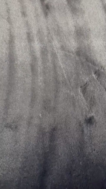 Black Faux Leather Rug for Living Room - Faux Fur Rug - Round Area Rug - Black Shag Rug - Handmade Shaggy Rug - Home Decor - New Home Gift