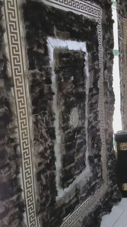 Black Shaggy Faux Fur Rug: Luxury Plush Area Rug