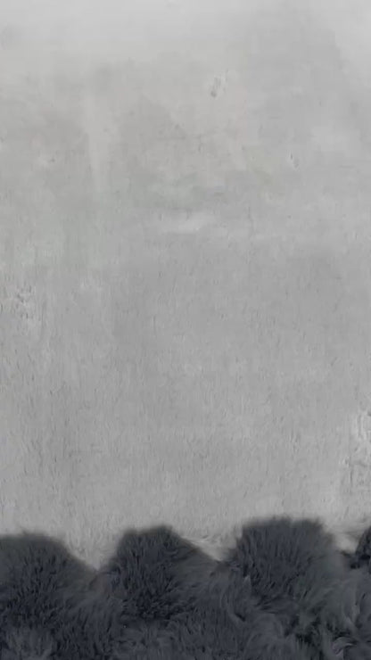 Luxury Gray Faux Fur Rug: Plush Shaggy Area Rug