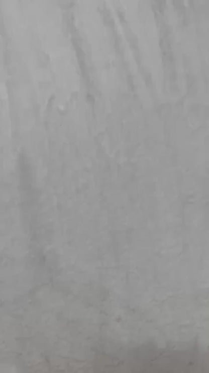 Handmade White Plush Faux Leather Rug