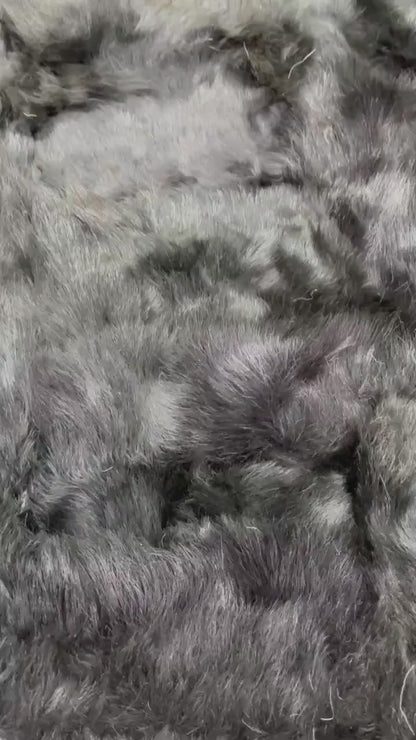 Handmade Round Black Sheepskin Rug: Natural Leather Area Rug