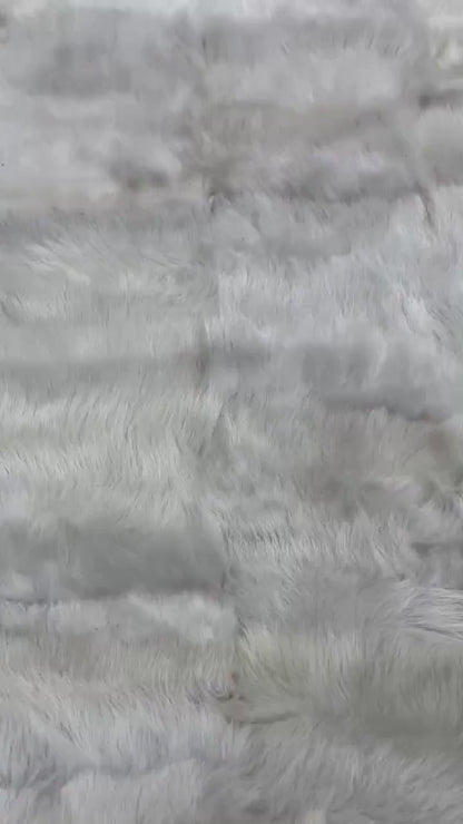 Handmade Brown-Gold Sheepskin Rug: Fluffy Area Rug