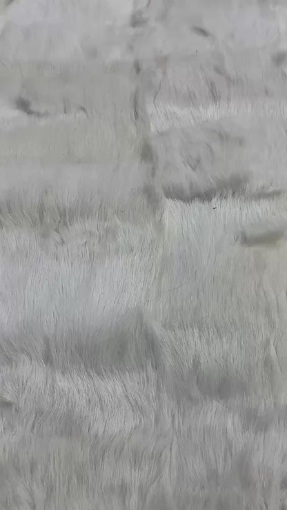 Handmade White Sheepskin Round Rug