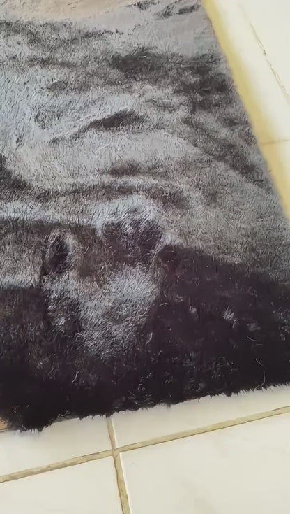 Black Shaggy Faux Fur Rug: Plush Soft Area Rug, Home Decor