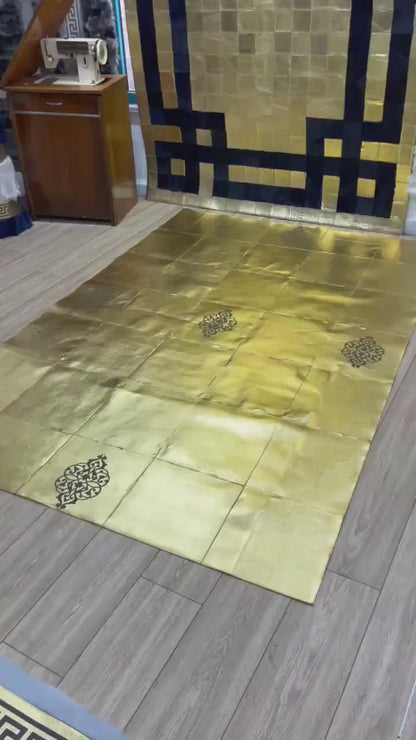 Handmade Cowhide Patchwork Area Rug