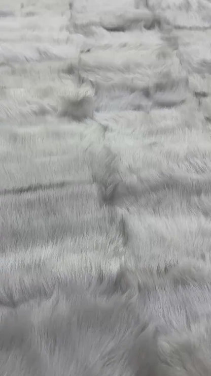 Handmade Gray Sheepskin Rug